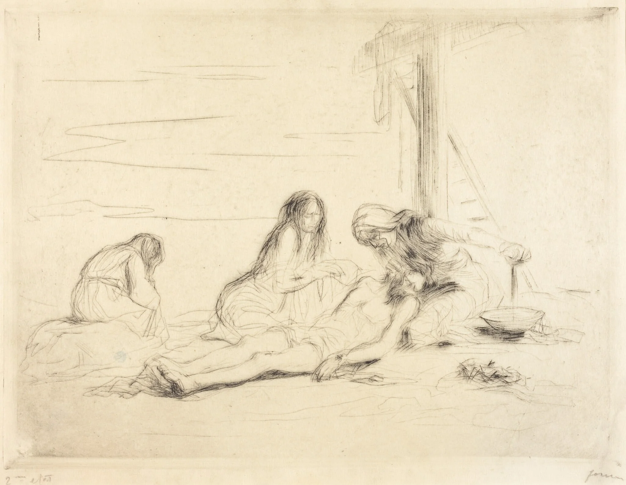 Pietà (1ère planche) (Pietà) (first plate), detail