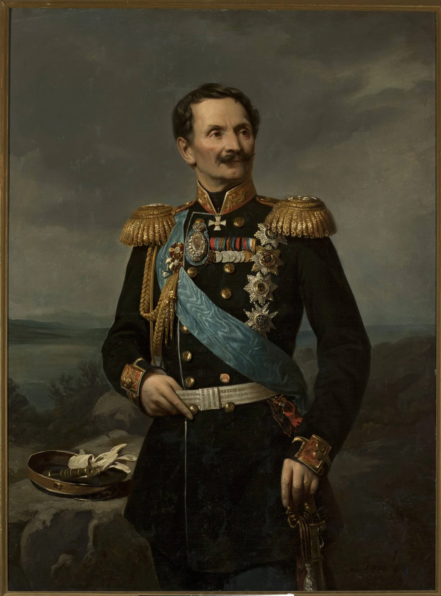 Portrait of Friedrich Berg, detail