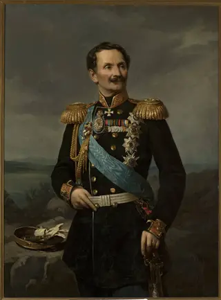 Portrait of Friedrich Berg, by Jan Michał Strzałecki, oil, 1867