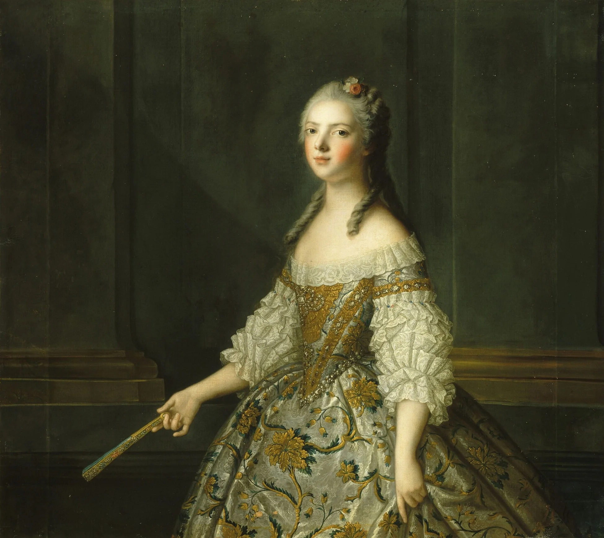 Madame Adélaïde of France Holding a Fan, detail
