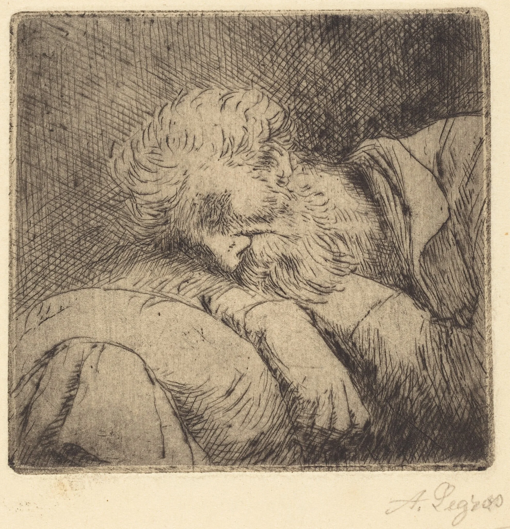 Sleeping Beggar (Mendiant endormi), detail