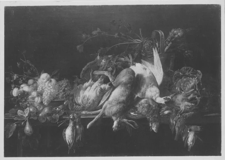 Stillleben mit Jagdbeute, detail