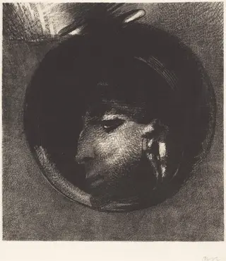 Cellule Auriculaire, by Odilon Redon, ink, 1894