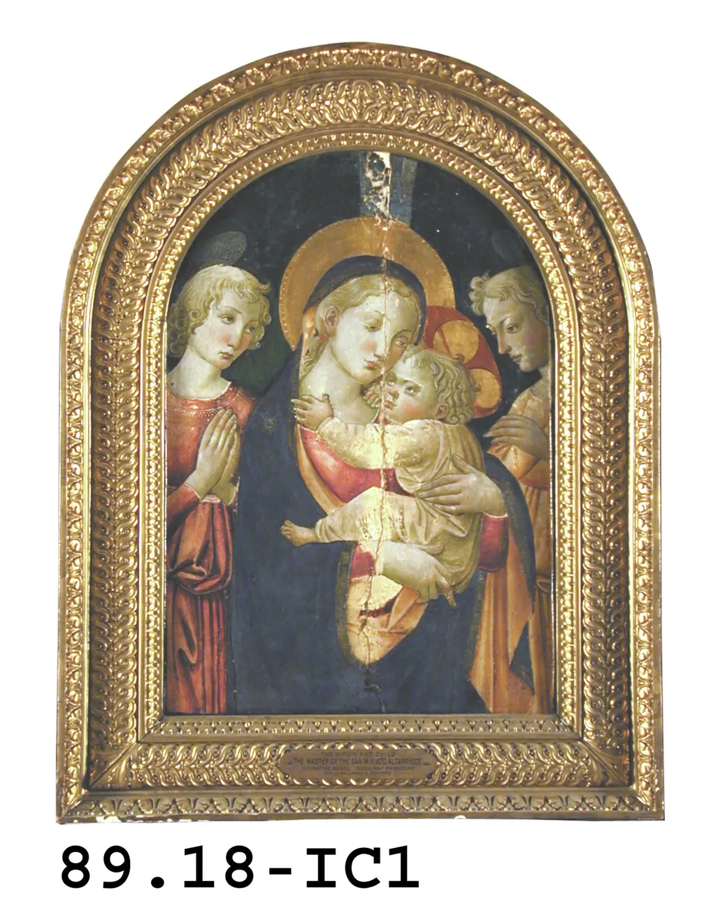 Madonna and Child with Two Angels, by Master of San Miniato, unspecified, 1480