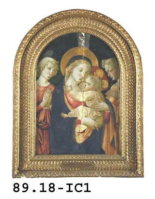 Madonna and Child with Two Angels, by Master of San Miniato, unspecified, 1480