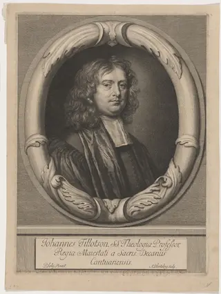 John Tillotson, by Abraham Blooteling, ink, 1665