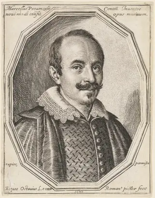 Marcello Provenzale, by Ottavio Leoni, ink, 1623