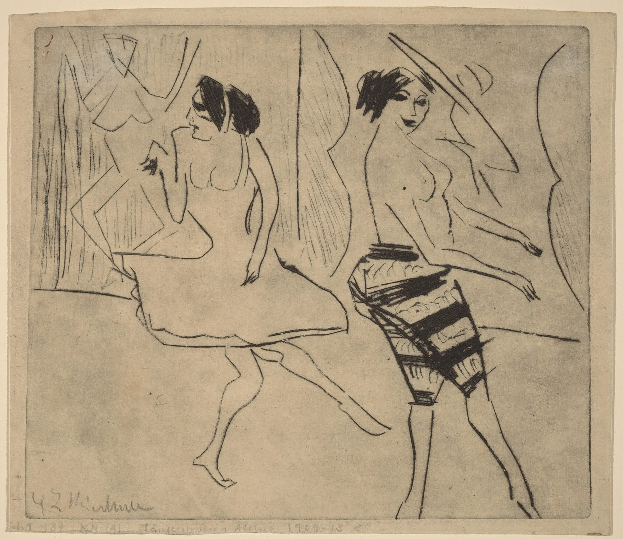 Dancers in Studio, detail