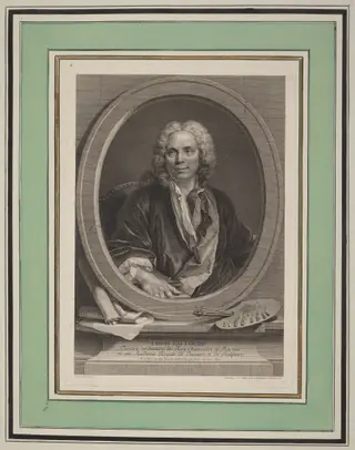 Louis Galloche, by Johann Gotthard Müller, ink, 1776