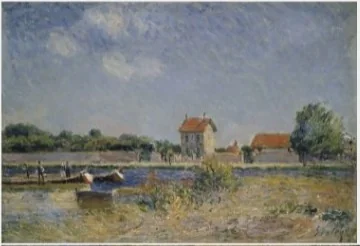 The Banks of the Canal du Loing at Saint-Mammès, detail