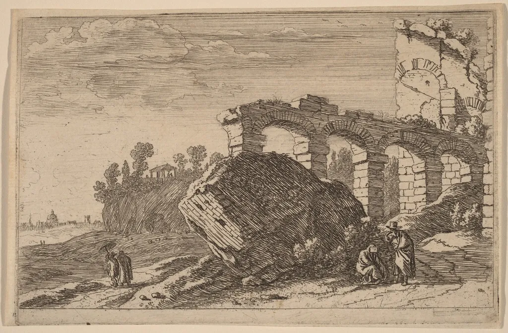 The Four Ruined Arches, by Herman van Swanevelt, ink, 1628