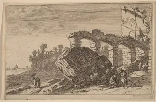 The Four Ruined Arches, by Herman van Swanevelt, ink, 1628