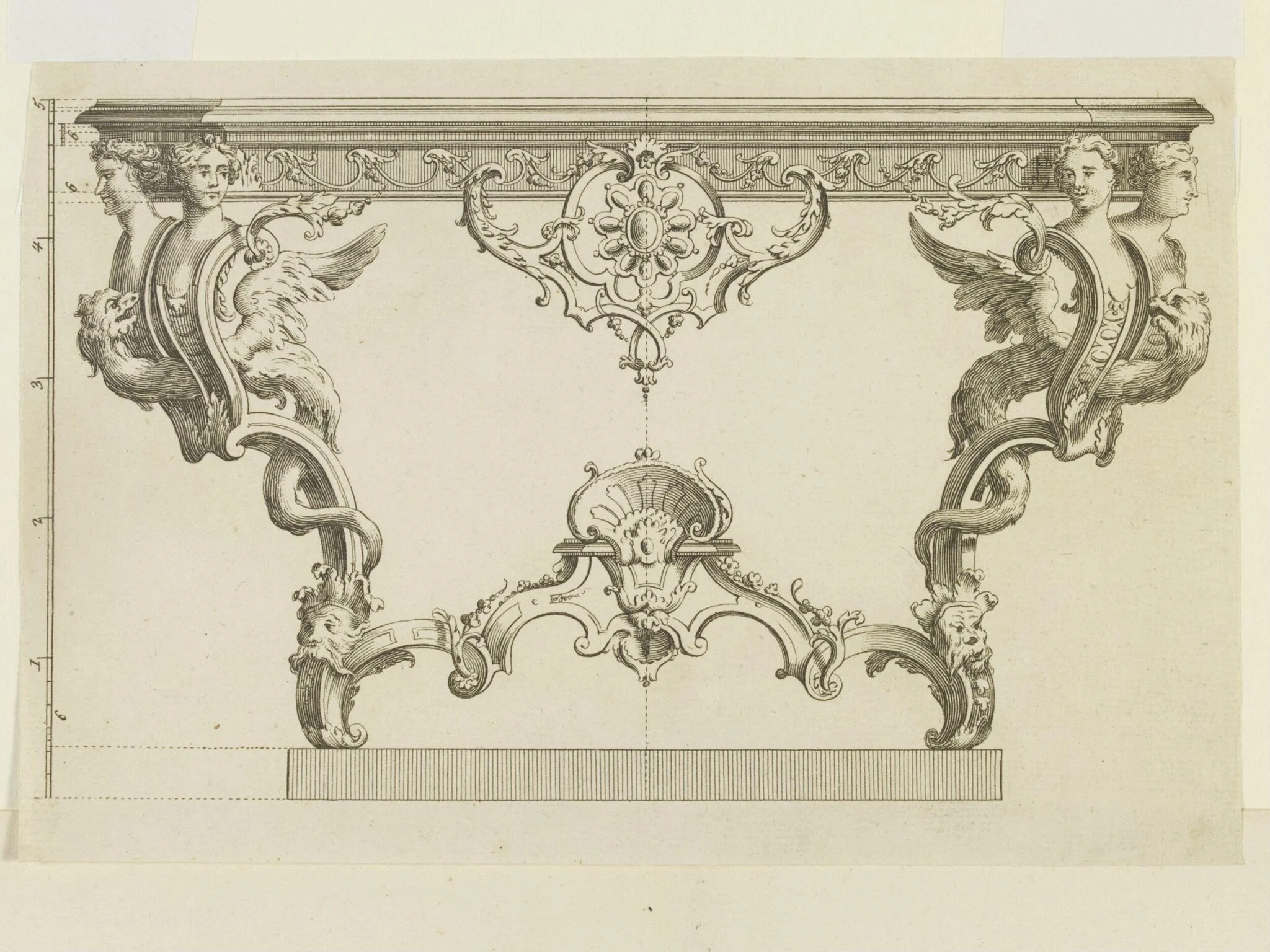 Nouveaux Desseins de Pieds de Tables et de Vases et Consoles de Sculpture, detail