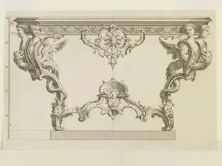 Nouveaux Desseins de Pieds de Tables et de Vases et Consoles de Sculpture, by Nicolas Pineau, 1734