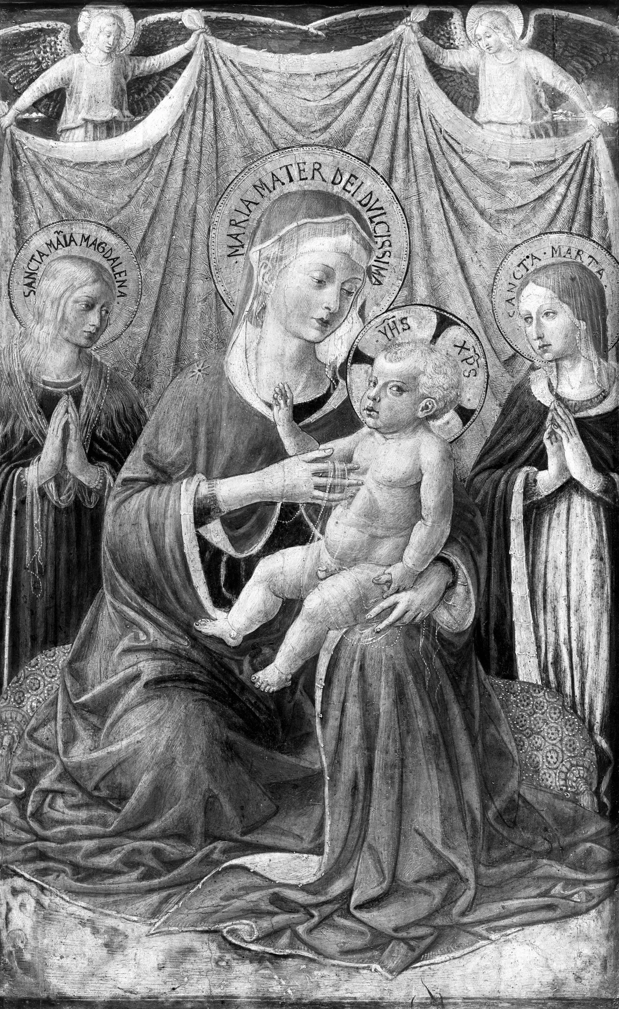 Mary with the child and saints, detail