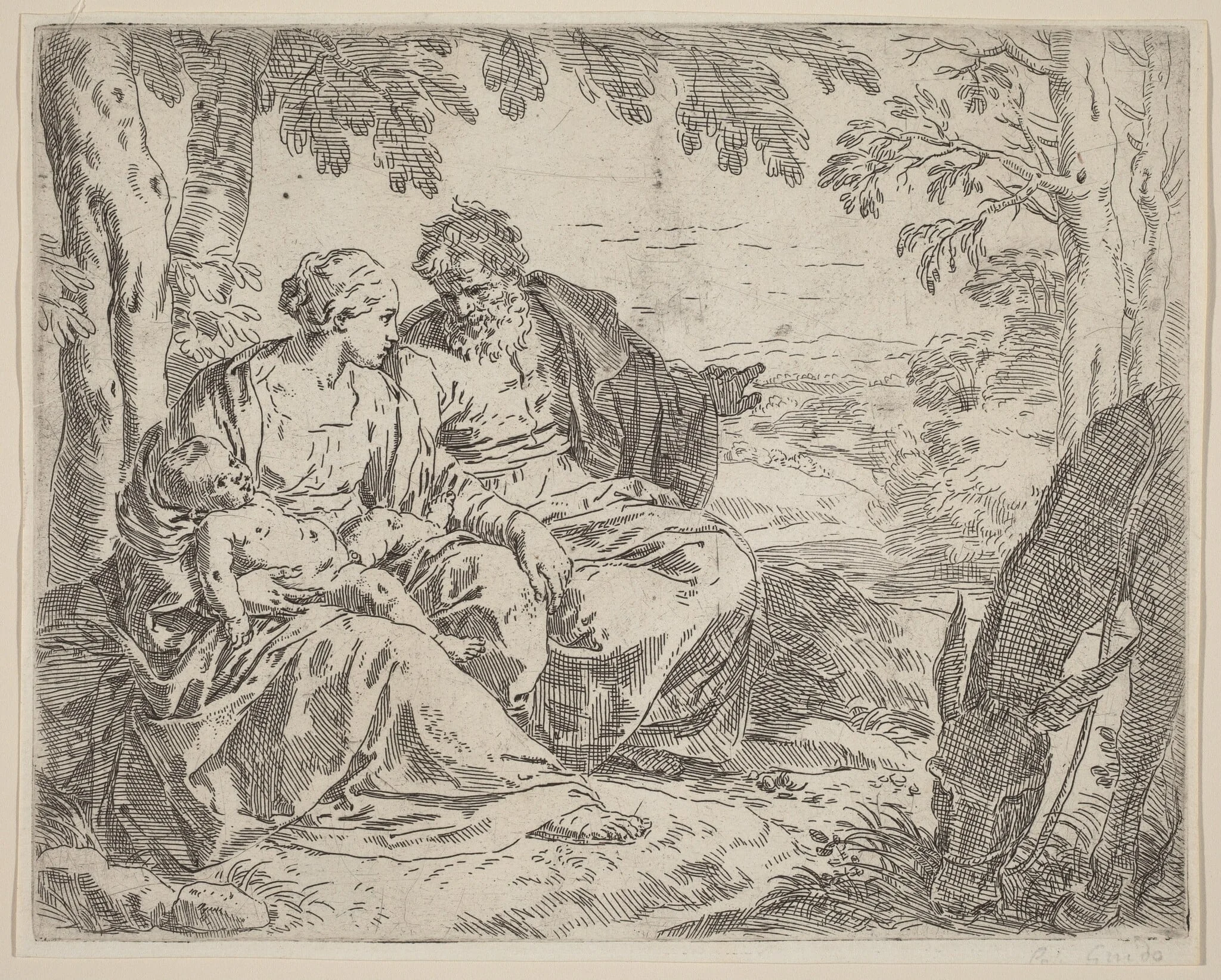The Rest on the Flight into Egypt, detail