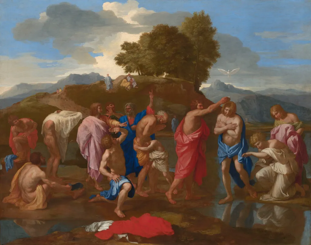 The Baptism of Christ, by Nicolas Poussin, oil, 1642