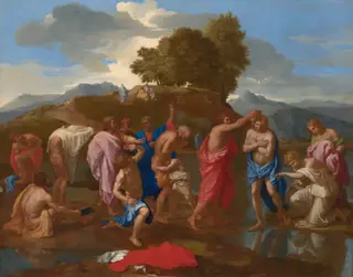 The Baptism of Christ, by Nicolas Poussin, oil, 1642