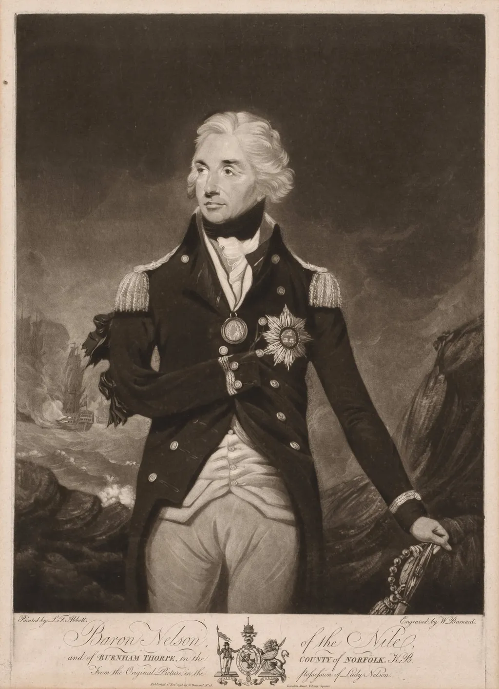 Horatio Nelson, by William Barnard, 1798