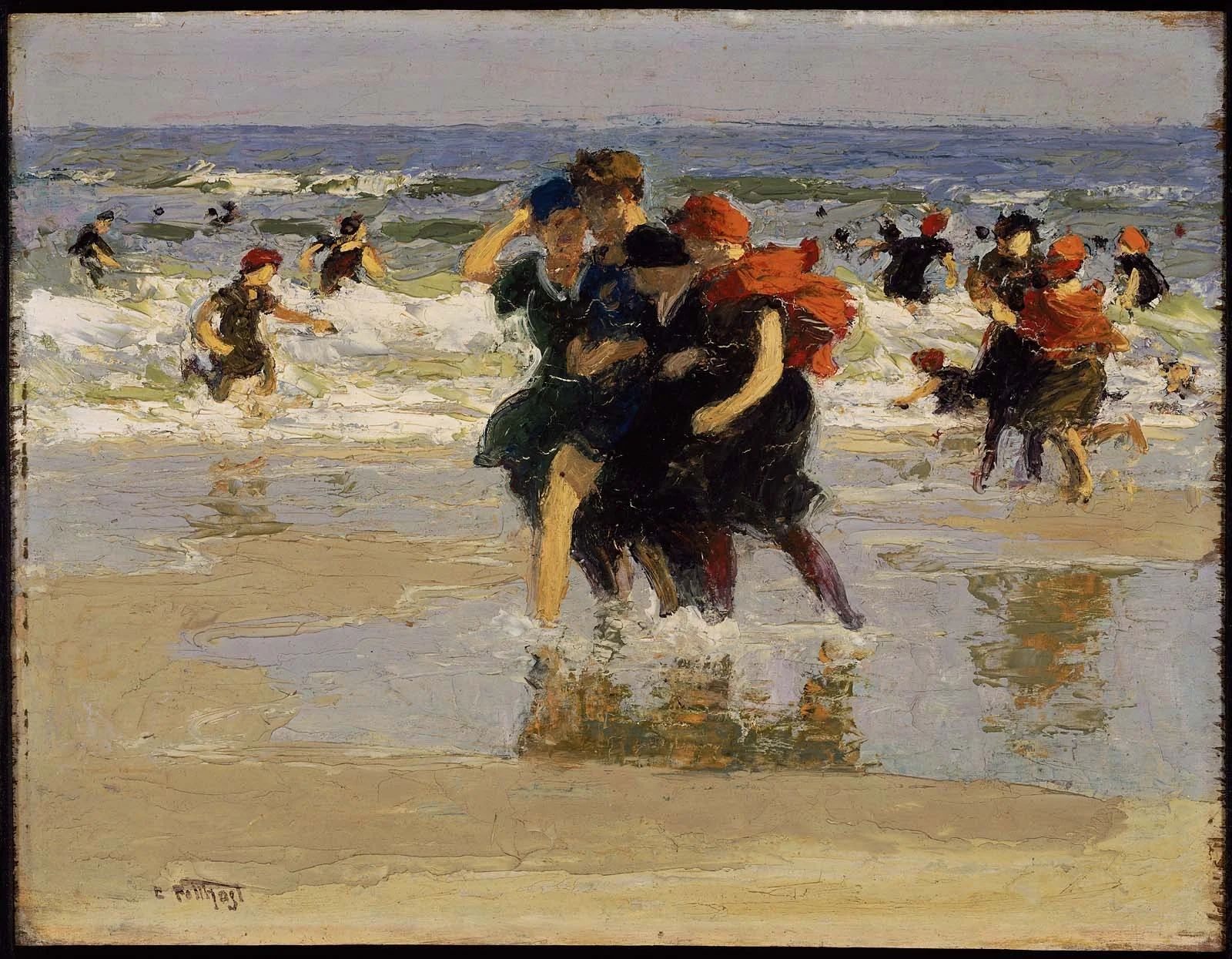 At the Seaside, detail