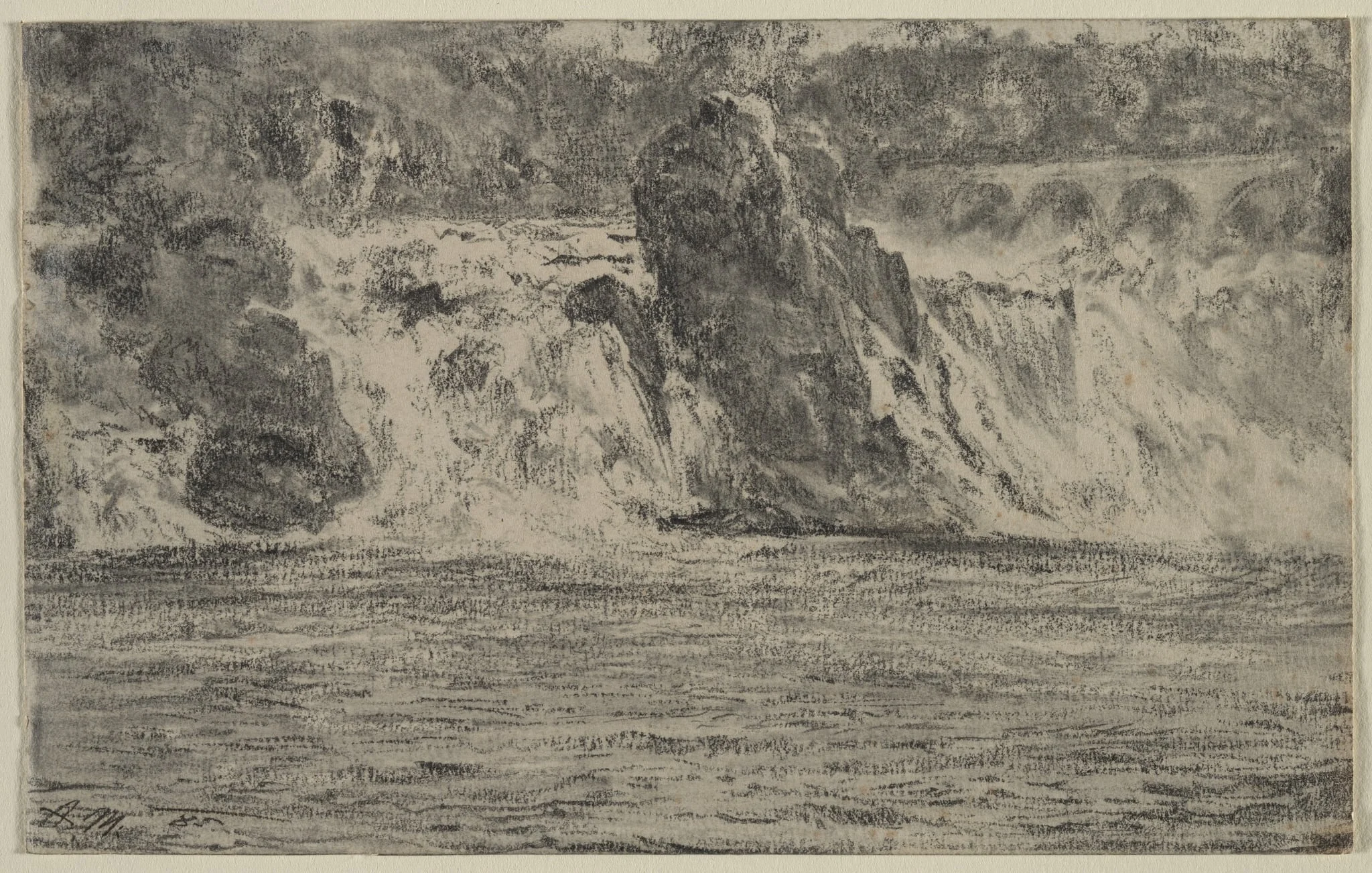 Falls of the Rhine at Schaffhausen (Rheinfall von Schaffhausen), detail