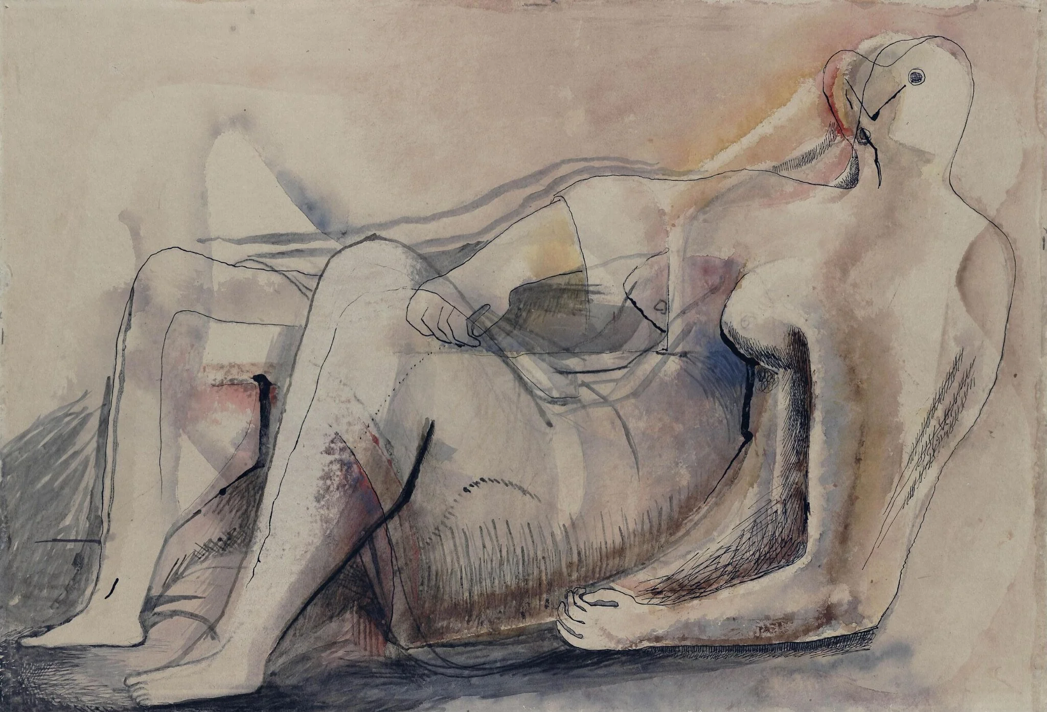 Reclining Figure, detail