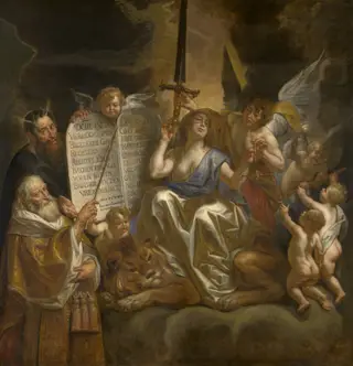 Human Law Founded on the Divine Justice, by Jacob Jordaens, oil, 1665