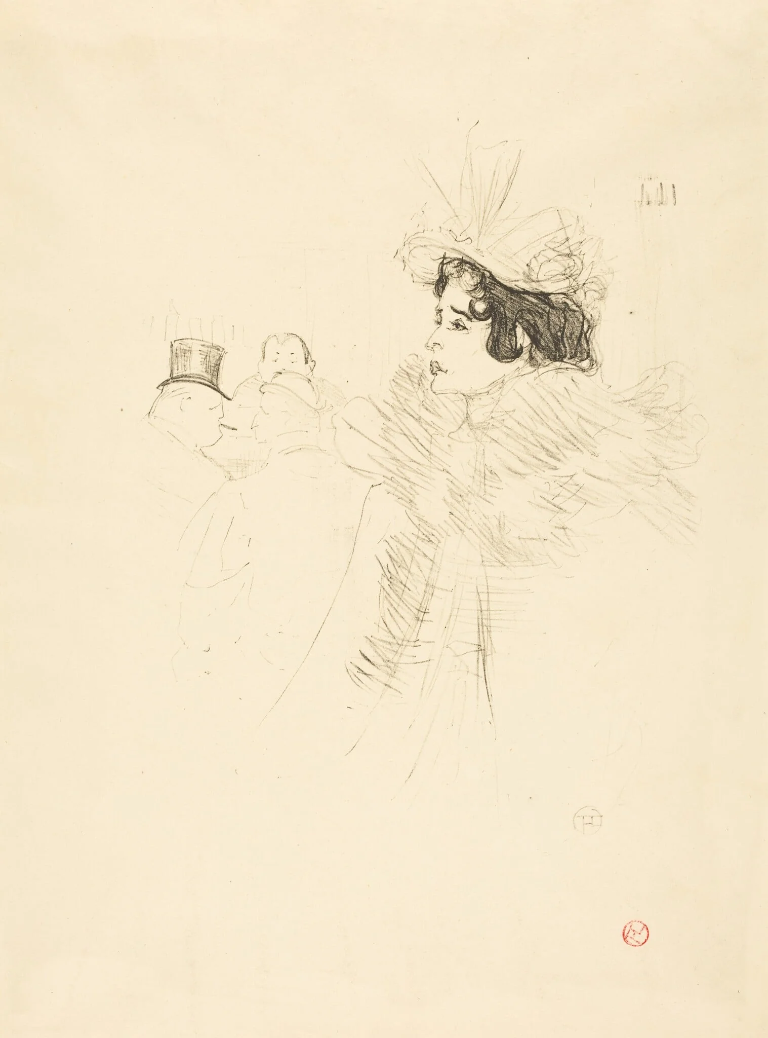 Miss May Belfort in the Irish and American Bar, rue Royale (Miss Belfort Belfort au Irish and American Bar, Rue Royale), detail
