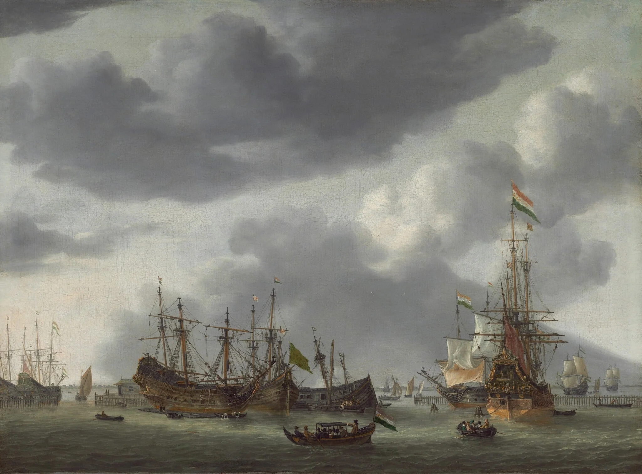 Amsterdam Harbor Scene, detail