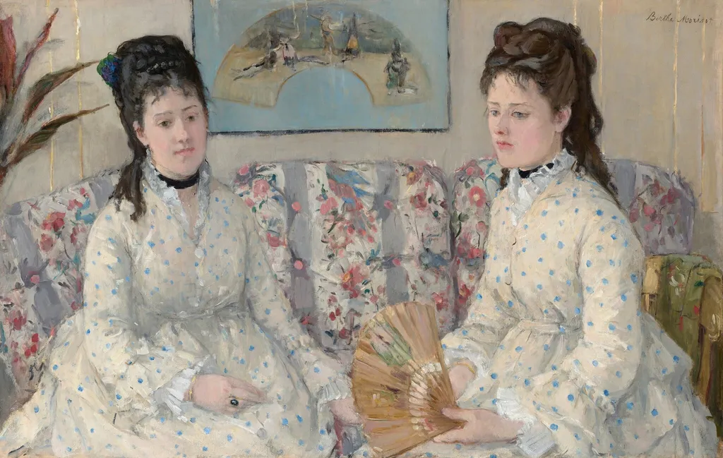 The Sisters, by Berthe Morisot, oil, 1869