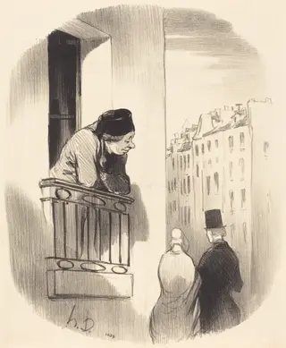 Moi aussi j'ai été jeune..., by Honoré Daumier, ink, 1847