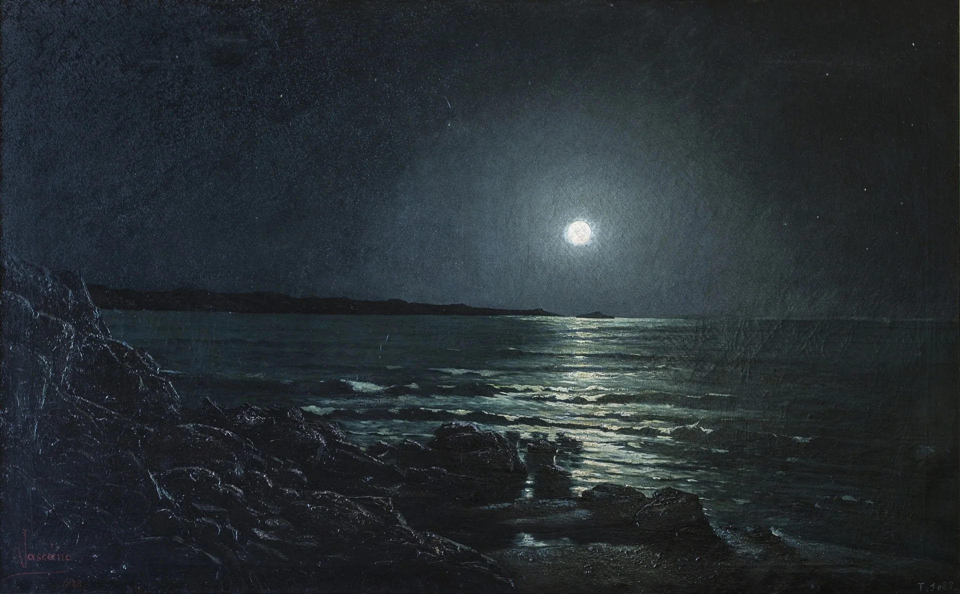 A Night at the Sea, detail