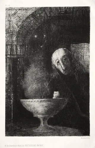 And the Searcher was Engaged in an Infinite Search, by Odilon Redon, 1886