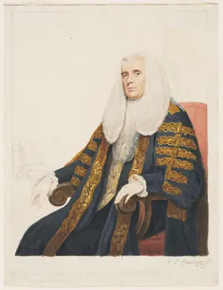 Portrait of Richard Pepper Ardene, Lord Alvanley, Master of the Rolls, by George Perfect Harding, watercolor, 1795