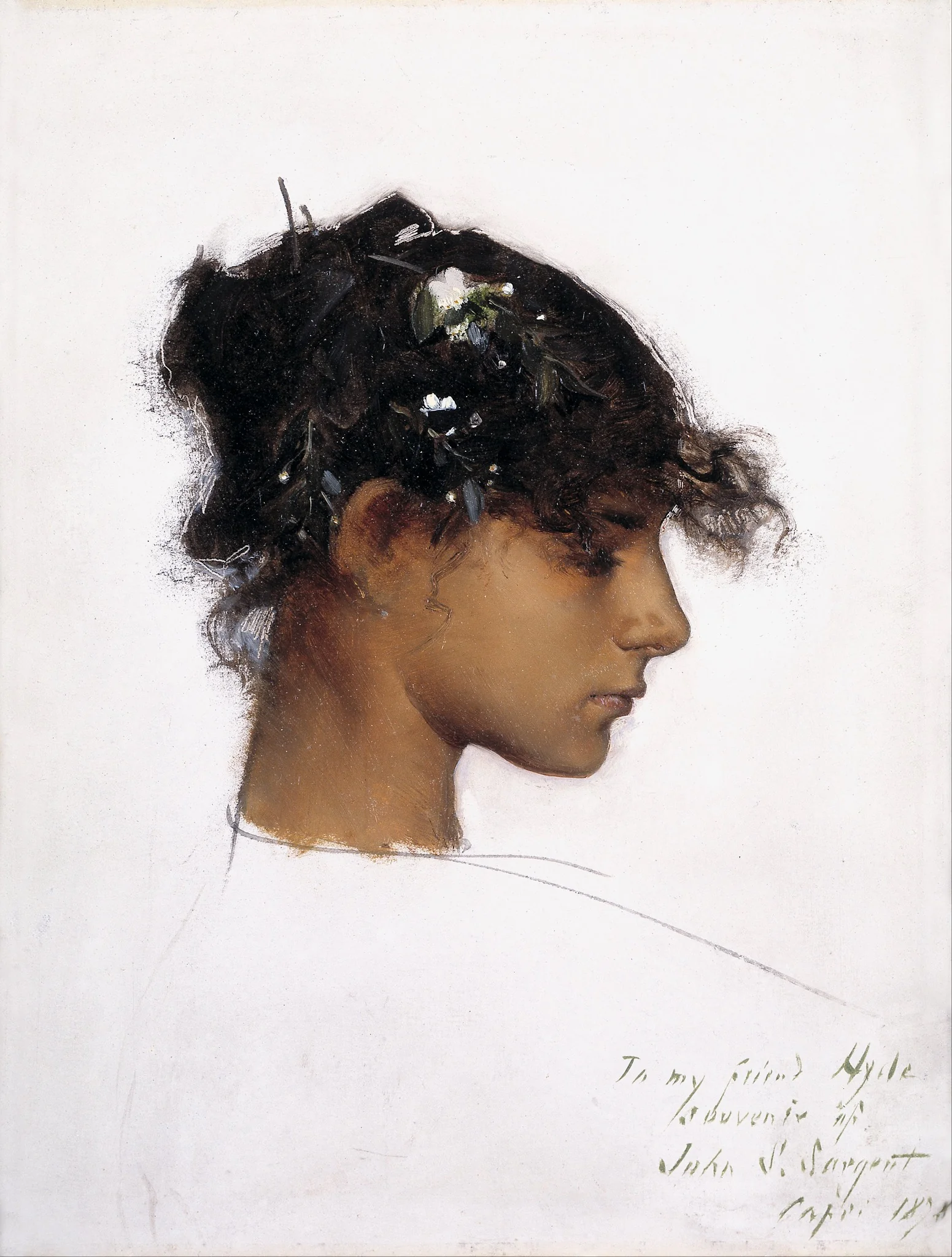 Rosina Ferrara, Head of a Capri Girl, detail