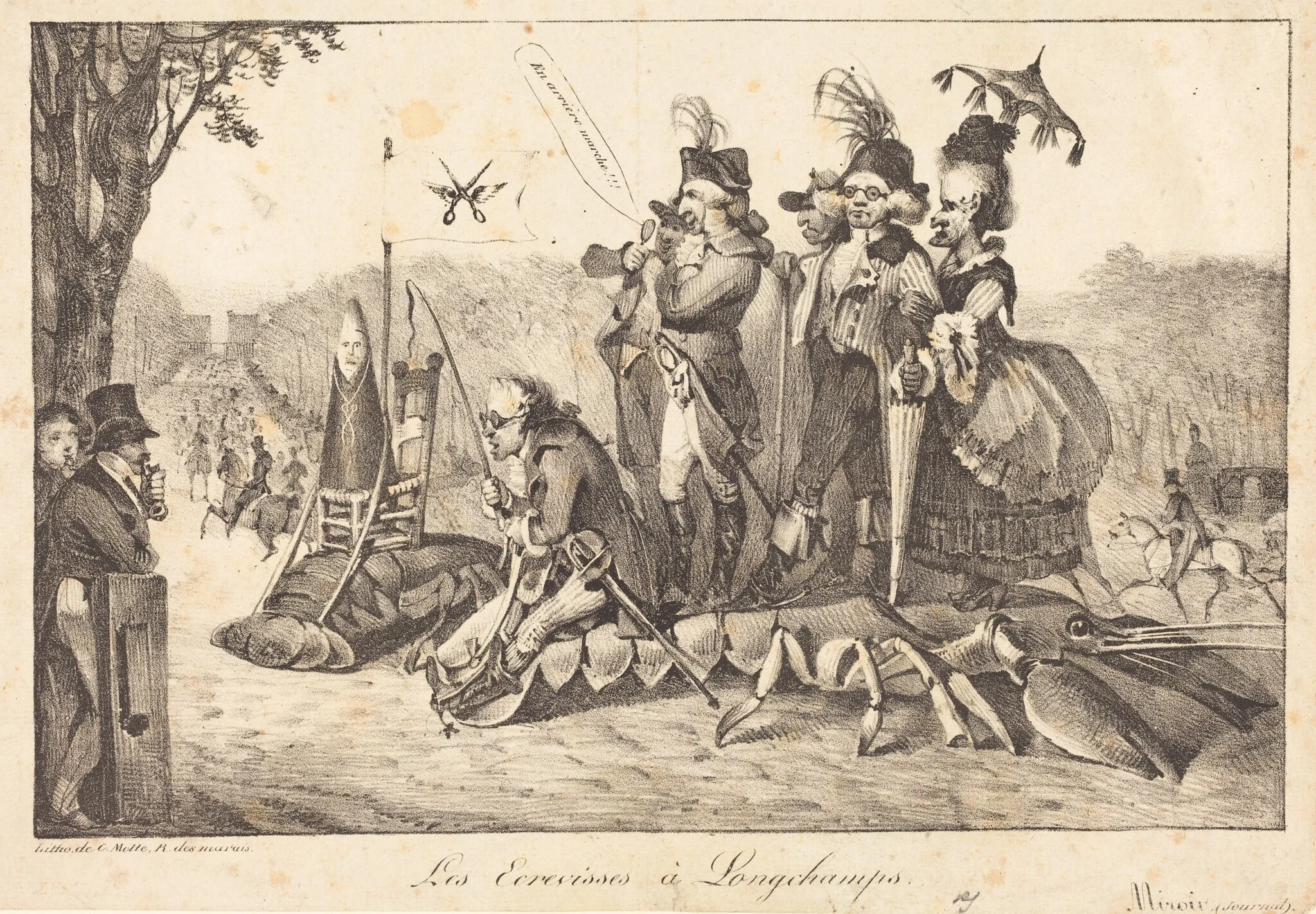 Les Ecrevisses à Longchamps, detail