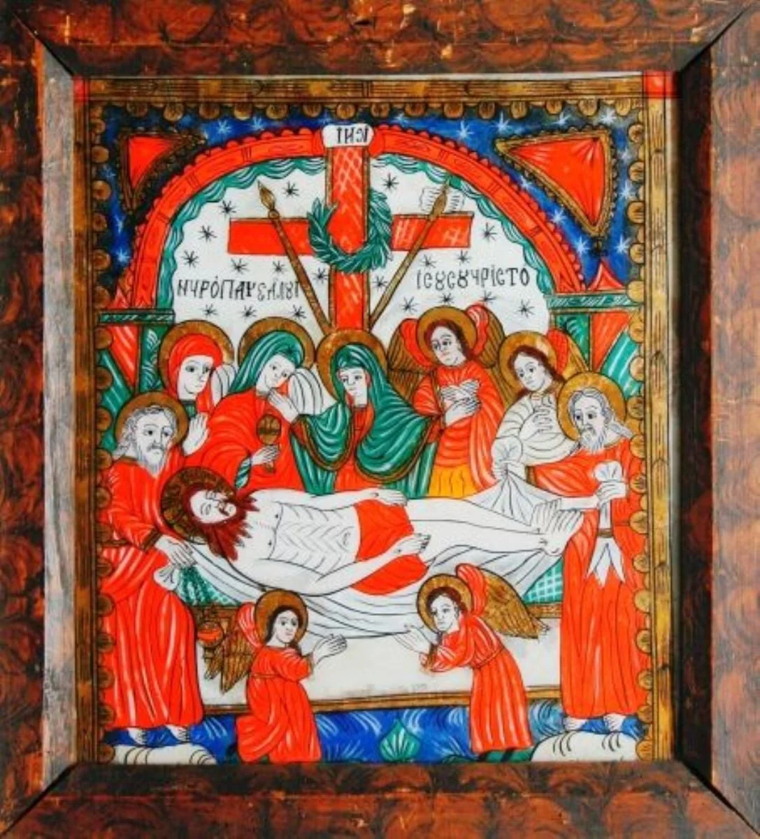 Îngroparea lui Iisus Hristos (Plângerea; Prohodul), detail