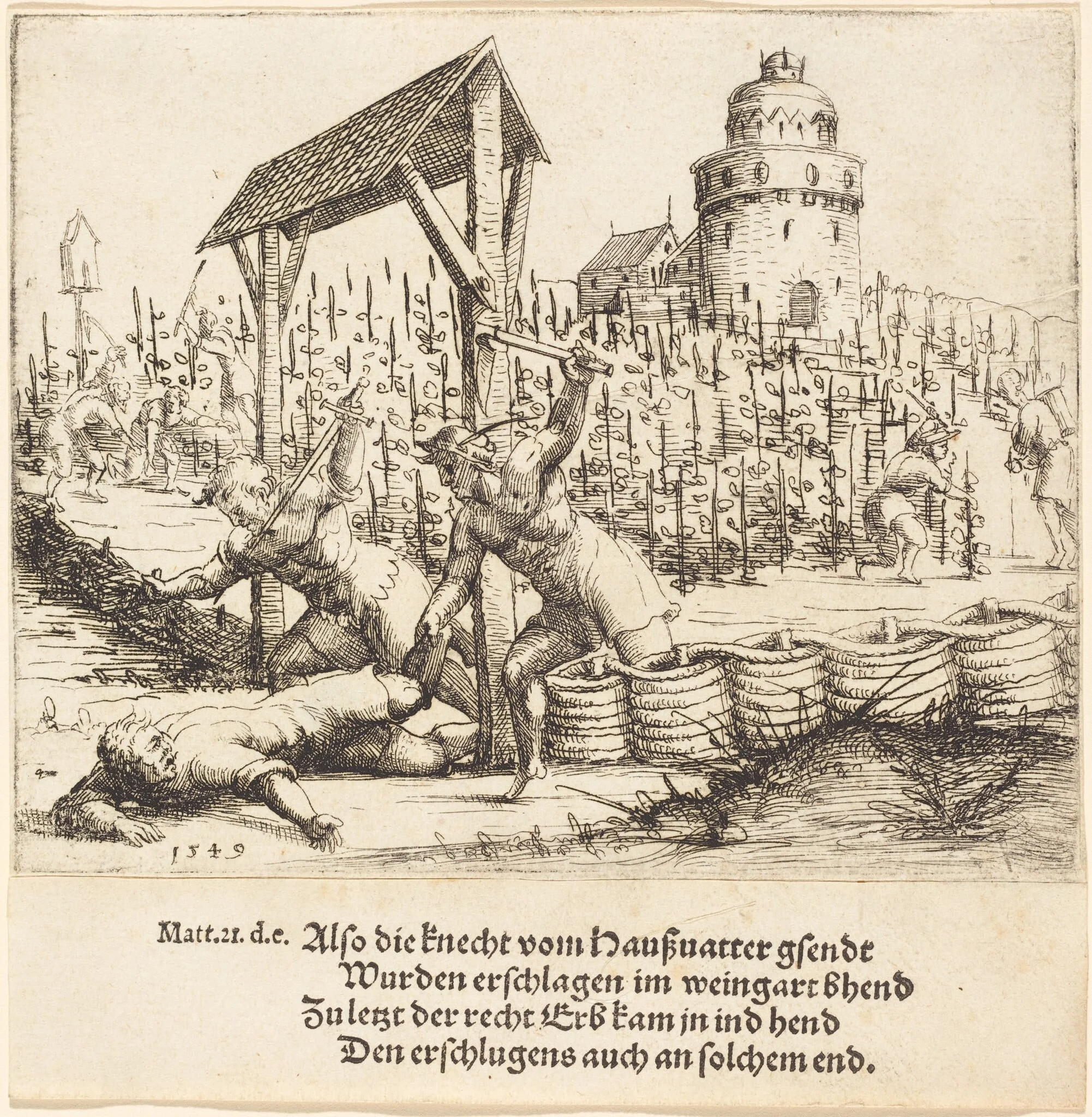 The Parable of the Wicked Husbandmen, detail