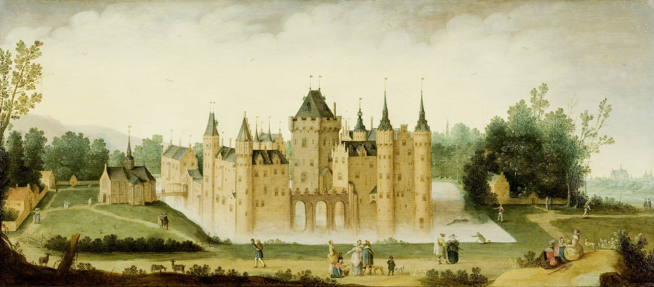 View of the Castle of Egmond aan den Hoef, detail