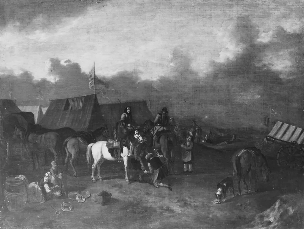 Lagerszene, by Pieter van Bloemen, unspecified, 1698
