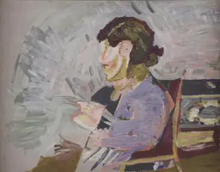 Profile of a Figure, by Niels Larsen Stevns, oil, 1941