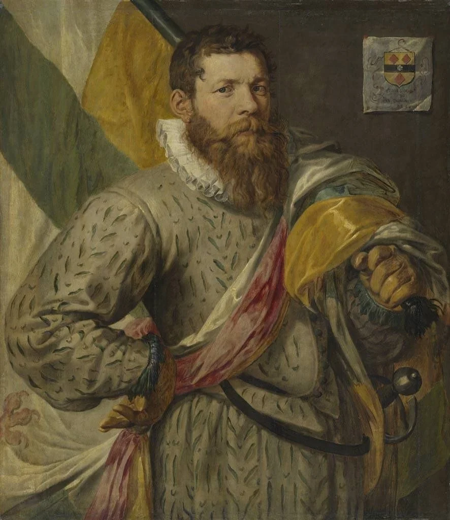 Portrait of Hendrick Jansz. Spijcker, called De Veer, as Flag Bearer, detail