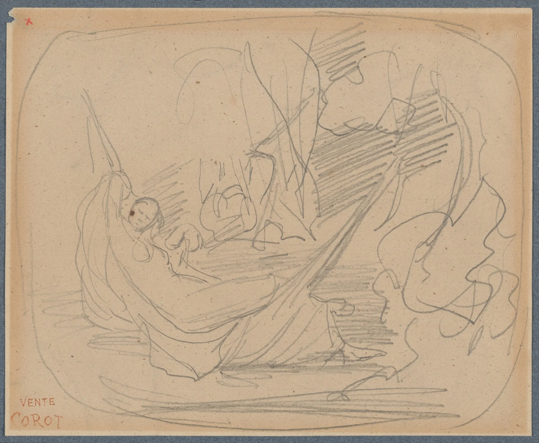 Woman in a Hammock, detail