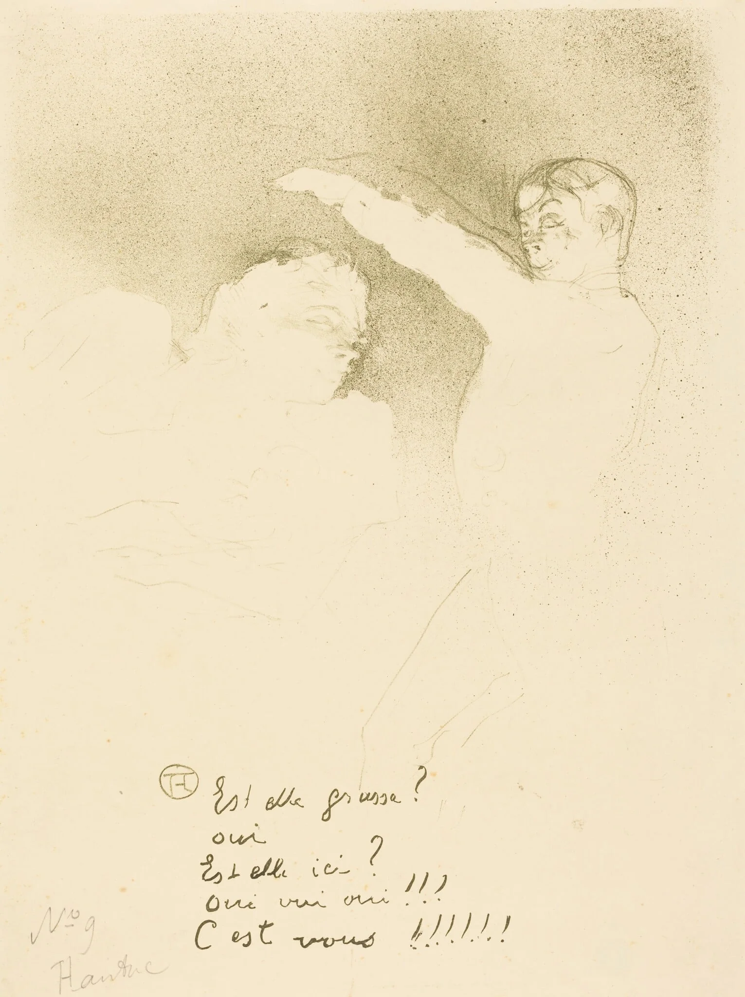 At the Varieties: Mlle. Lender et Brasseur (Aux variétiés: Mlle. Lender et Brasseur), detail