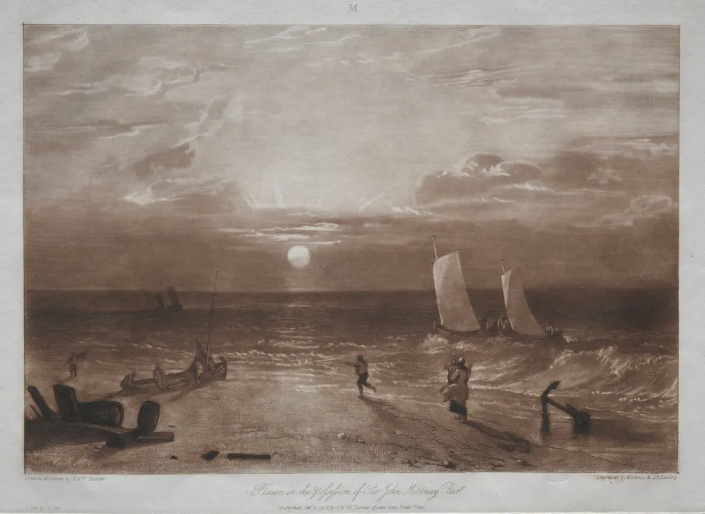 Liber Studiorum:  Mildmay Sea-piece, by Joseph Mallord William Turner, 1823