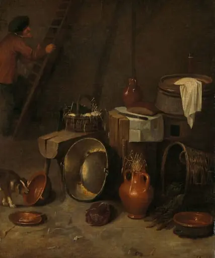 Still life in a stable, by Hendrik Potuyl, unspecified, 1644