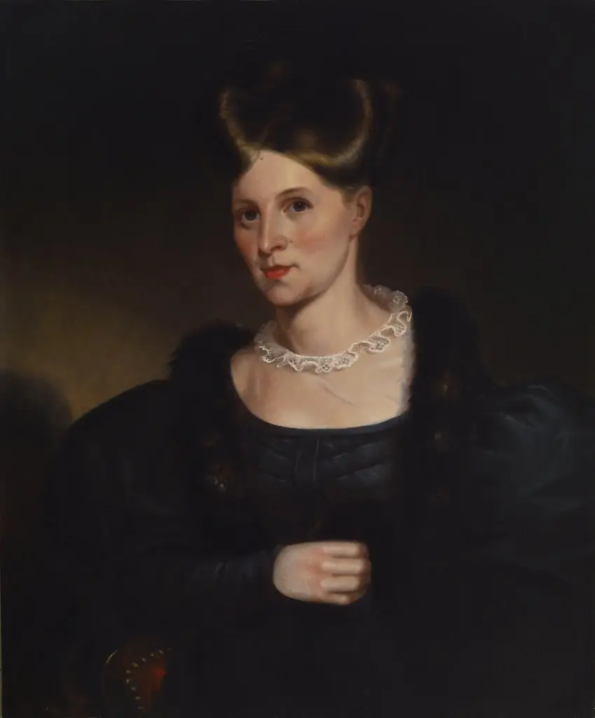 Portrait of Lydia Lloyd Murray, by Alfred Jacob Miller, oil, 1833