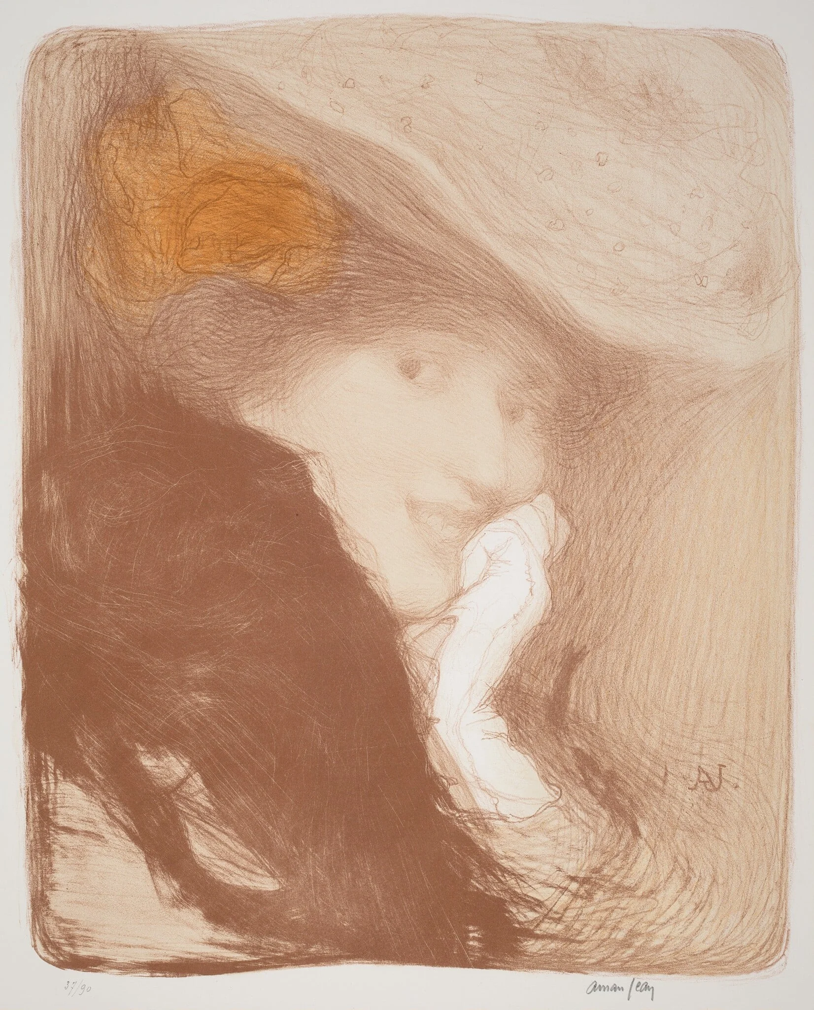 La Rieuse: Madame Albert Besnard, detail