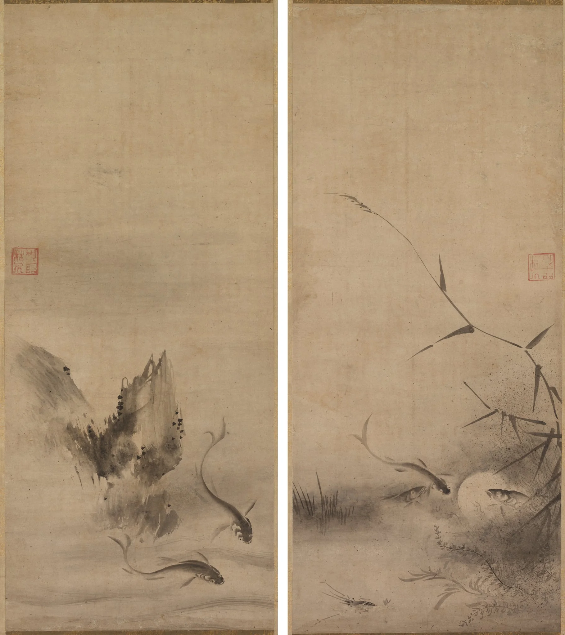 Fish and Rock; Fish and Seaweed, detail