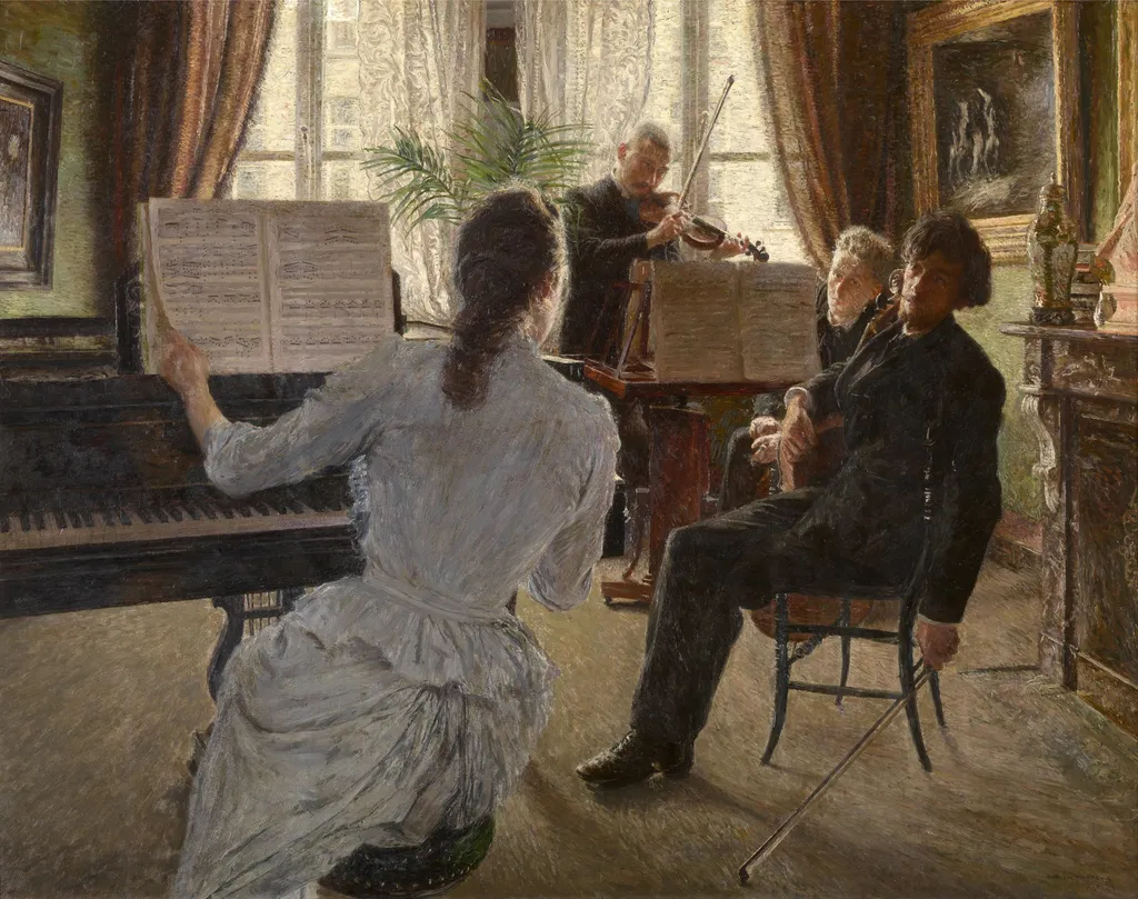 Trio, by Charles Mertens, oil, 1896